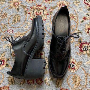 Opening Ceremony Grunge Lace Up Oxford Heeled Boot